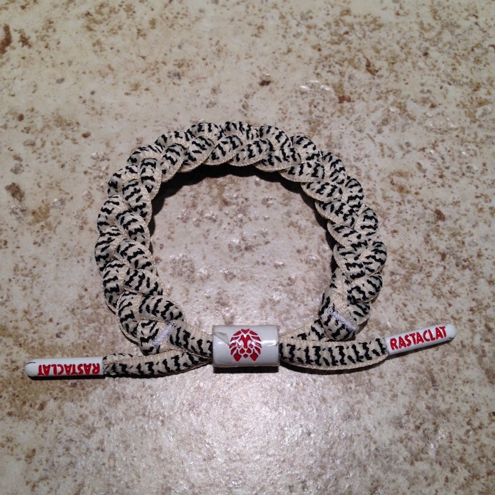 Rastaclat Bracelet Wristband Shoelace Cream Black